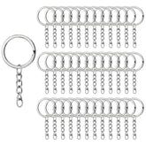 100 Argollas Para Llavero 30mm Con Cadena + Argolla Unión - Lhua Store