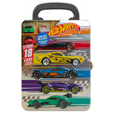 Caja Hot Wheels 18 Autos Estuche Metálico Guarda Juguete - Lhua Store