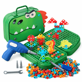 Kit Construcción Juguete Niños 230 Pcs Maletín Taladro Dino - Lhua Store