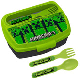 Lonchera Minecraft Porta Sandwich Con Cubiertos Original - Lhua Store