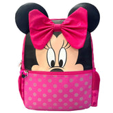 Mochila Infantil Minnie Mouse Disney 3d Con Capucha Niñas - Lhua Store