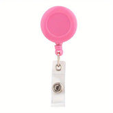 Pack 10 Porta Credenciales Yoyo Retractil Rosado - Lhua Store