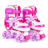 Patines 4 Ruedas Led Rupu Niñas Ajustable Sirena Aquapink - Lhua Store