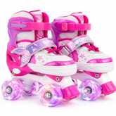 Patines 4 Ruedas Led Rupu Niñas Ajustable Sirena AquaPink - Lhua Store