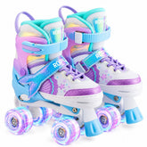 Patines 4 Ruedas Led Rupu Niñas Ajustable Sirena Aquapurple - Lhua Store