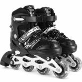 Patines En Linea Ajustables Roller Negro Rueda Led Niños - Lhua Store