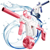 Pistola Agua Eléctrica Uzi Rosado Niños Recargable Juguete Verano - Lhua Store