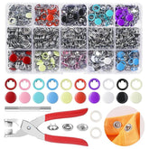 Set Broches Boton A Presion 200 Pcs Ropa + Pinza Kam Colores - Lhua Store