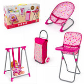 Set Juego Para Muñecas 4 En 1 Silla Coche Columpio Y Mecedora - Lhua Store