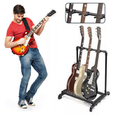 Soporte Para 3 Guitarras Bajos Ukelele Atril Base Portátil - Lhua Store