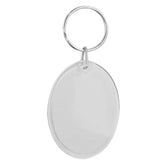 100 Llaveros Acrílico Ovalado Portafoto Publicitario - LhuaStore