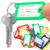 100 Llaveros Etiqueta Identificador Rectangular Colores - LhuaStore