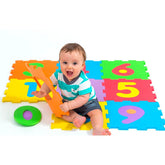 Alfombra Goma Eva Set 10 Cuadros Numeros 30x30 Bebes Niños - LhuaStore