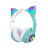 Audífonos Inalámbricos Bluetooth Rgb Orejas Gato Niña V-23m - LhuaStore