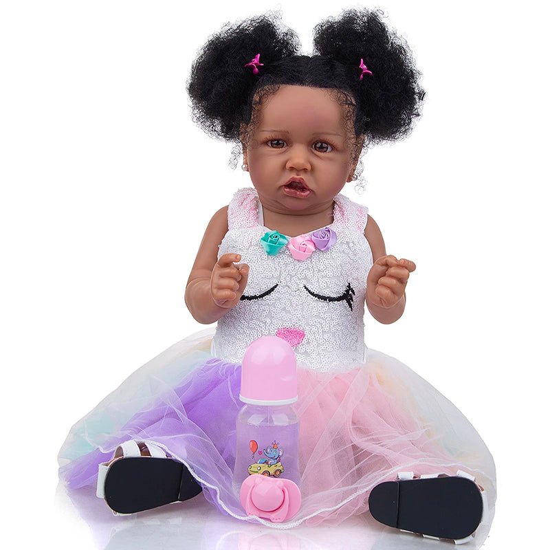 Bebé Reborn Afro Muñeca Realista Silicona Suave 60cm Unicornio - LhuaStore  – Lhua Store