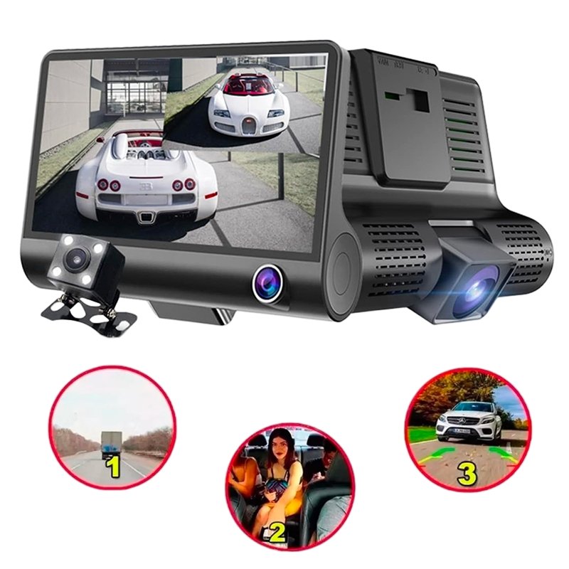 Camara De Espejo Para Carro Auto De Video Gravadora reversa y Frontal HD  Noctur