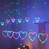 Guirnalda Cascada Corazon Luz Multicolor 138 Led 3mts Navidad - LhuaStore