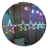 Guirnalda Cascada Estrella Multicolor 138 Led 3mts Navidad - LhuaStore