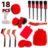 Kit 18 Piezas Para Lavar Auto Limpieza Interior Y Exterior - LhuaStore