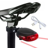 Luz De Bicicleta Led Trasera Lineas Guia Recargable v8 - LhuaStore