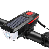 Luz Led Delantera Para Bicicleta Solar Recargable Con Bocina - LhuaStore