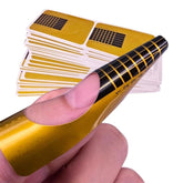 Molde De Uñas Dorado 500 Und. Pfiffery Manicure - LhuaStore