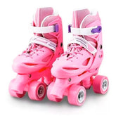Patines 4 Ruedas Ajustable Artísticos Para Niñas Rosado - LhuaStore