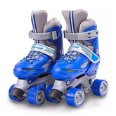 Patines 4 Ruedas Azul Para Niños Ajustable Artísticos - LhuaStore