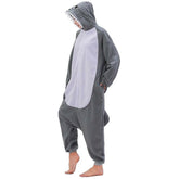 Pijama Tiburon Gris Enterizo Kigurumi 3 - 12 Años - Lhua Store