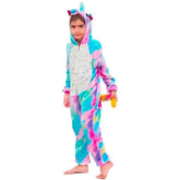 Pijama Unicornio Multicolor Glitter Kigurumi 3-12 Años Plush - LhuaStore