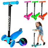 Scooter Monopatín Ruedas Led Niñ@s Regulable Celeste - LhuaStore