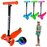 Scooter Monopatín Ruedas Led Niñ@s Regulable Naranja - LhuaStore
