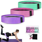 Set 3 Bandas Elásticas Resistencia De Tela Loop Ejercicio - LhuaStore