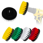 Set 4 Cepillos Escobillas de Limpieza Para Taladro Tapiz Auto Hogar - LhuaStore