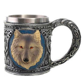 Taza Tazón Mug Zorro Medieval Acero Inoxidable 400ml Vikingo - LhuaStore