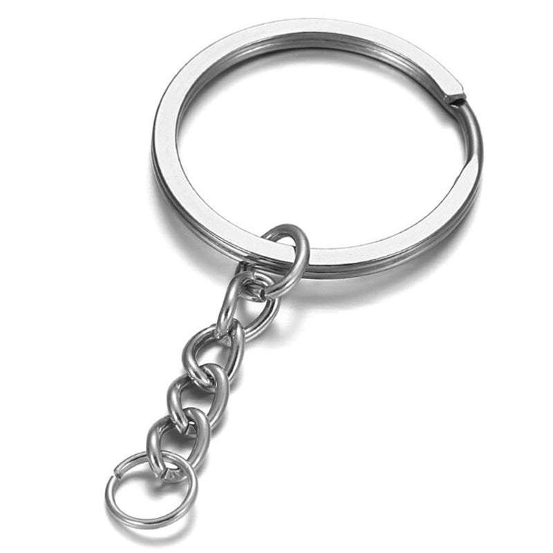 100 Argollas Para Llavero 24mm Con Cadena + Argolla Unión - Lhua Store