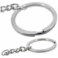 100 Argollas Para Llavero 24mm Con Cadena + Argolla Unión - Lhua Store