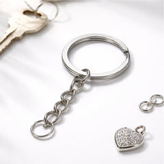 100 Argollas Para Llavero 30mm Con Cadena + Argolla Unión - Lhua Store