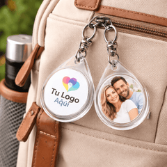100 Llaveros Acrílico Gota Portafoto Publicitario - Lhua Store