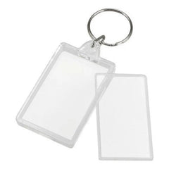100 Llaveros Acrílico Rectangular Portafoto Publicitario - Lhua Store