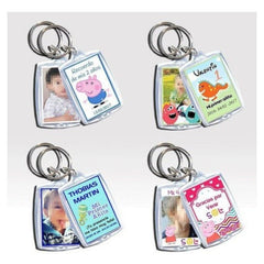 100 Llaveros Acrílico Rectangular Portafoto Publicitario - Lhua Store