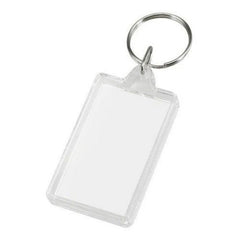 100 Llaveros Acrílico Rectangular Portafoto Publicitario - Lhua Store