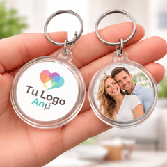 100 Llaveros Acrílicos Redondo Portafoto - Lhua Store