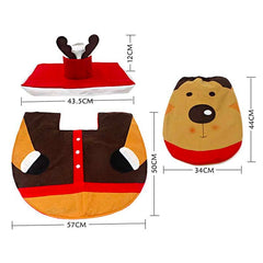 Set De Baño Reno 3 Piezas Adorno Navidad Decoración