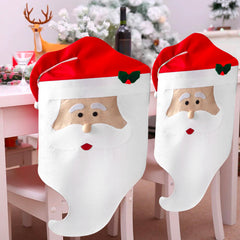 Set 4 Fundas Cubre Sillas Pascuero Navidad Decoración