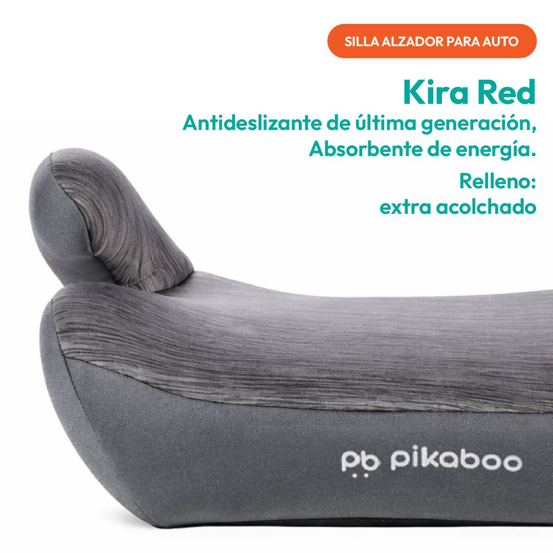 Alzador Auto Infantil Gris Seguridad Asiento Niños Pikaboo - Lhua Store