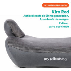 Alzador Auto Infantil Gris Seguridad Asiento Niños Pikaboo - Lhua Store