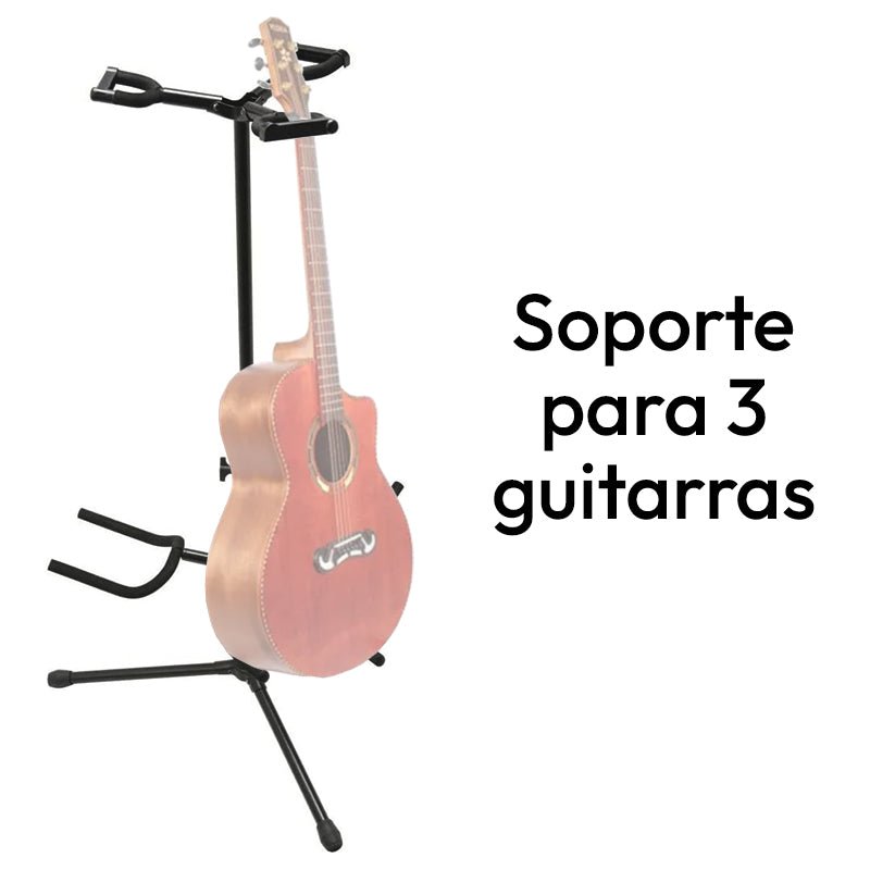 Atril Triple Soporte Para 3 Guitarra Bajo Regulable - Lhua Store