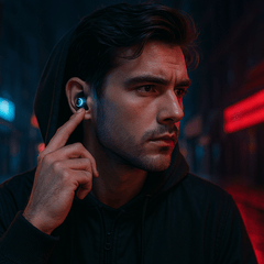 Audífonos M25 Inalámbricos Gamer Bluetooth 5.3 Gris - Lhua Store