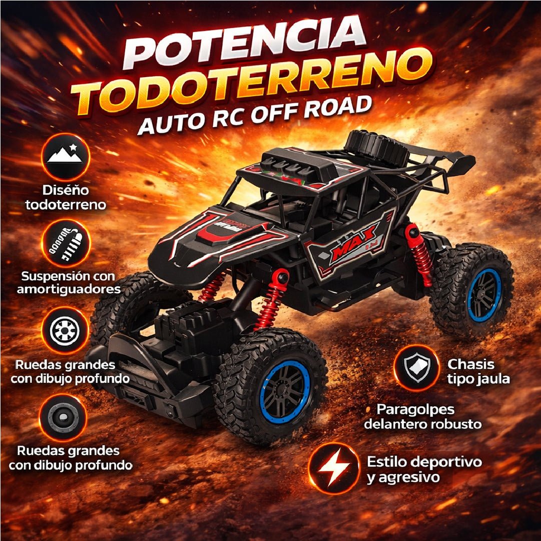 Auto Todoterreno 4x4 Control Remoto Recargable Juguete Niños - Lhua Store